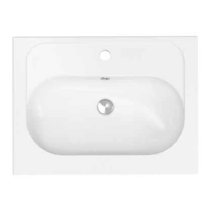 Keramisk Møbelhåndvask 60 cm Hvid Blank