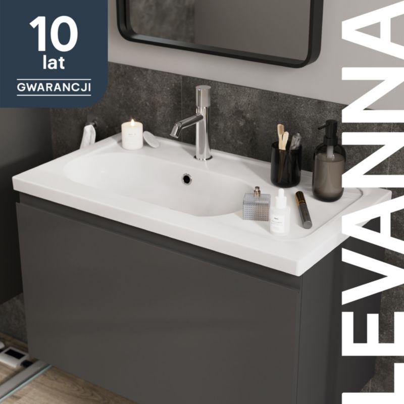 GoodHome Levanna keramisk møbelvask 80 cm hvid