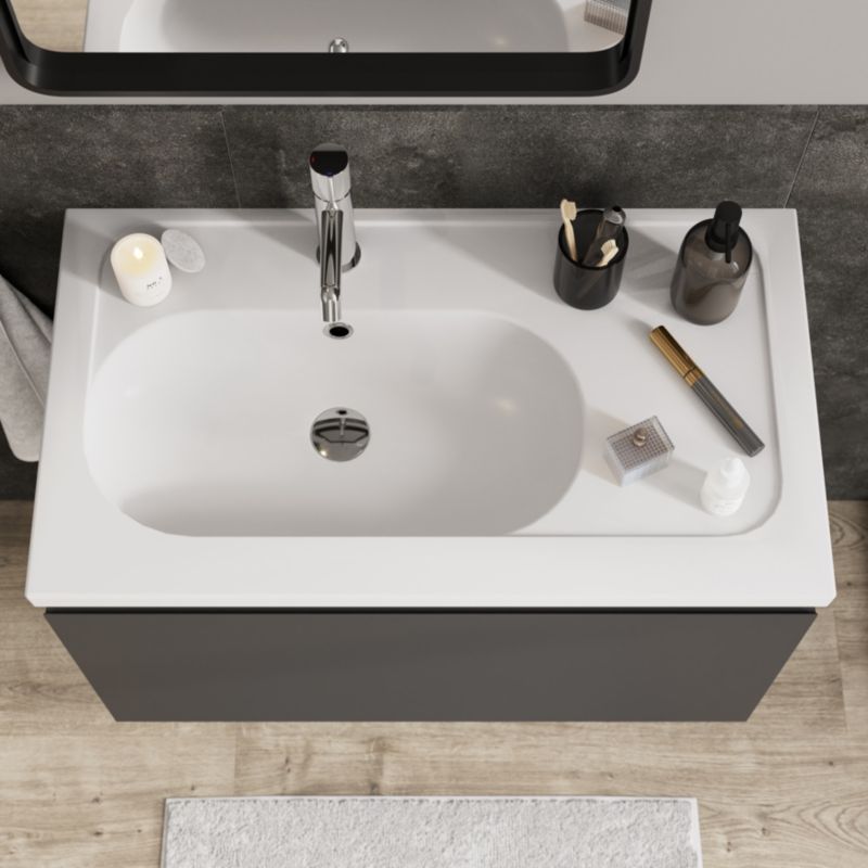 GoodHome Levanna keramisk møbelvask 80 cm hvid