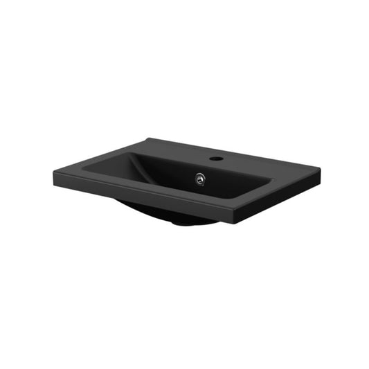 GoodHome Nira slim keramisk møbelvask 12,4 x 36,3 x 50,4 cm sort