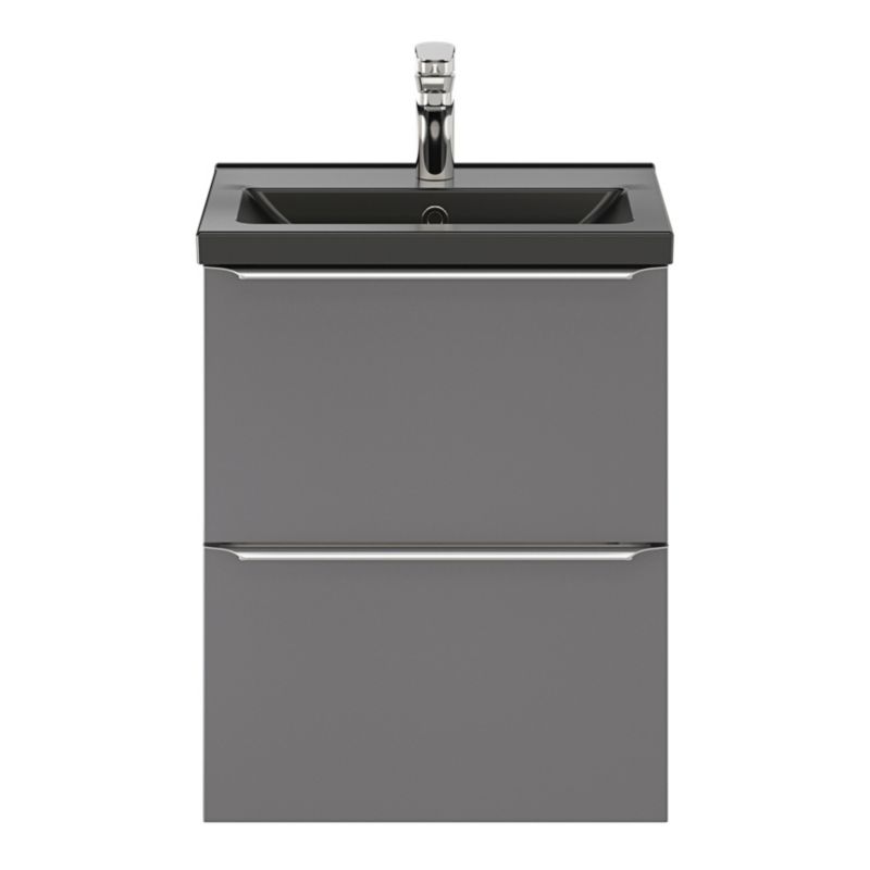 GoodHome Nira slim keramisk møbelvask 12,4 x 36,3 x 50,4 cm sort