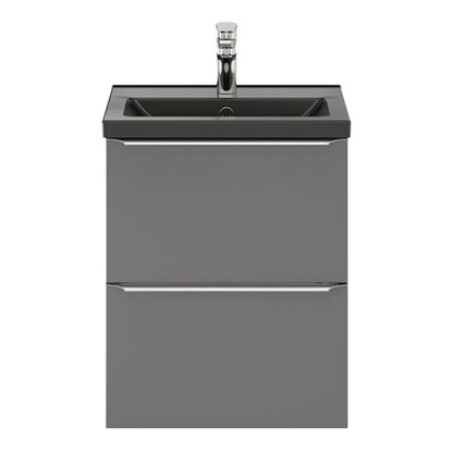 GoodHome Nira slim keramisk møbelvask 12,4 x 36,3 x 50,4 cm sort