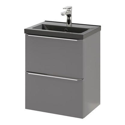 GoodHome Nira slim keramisk møbelvask 12,4 x 36,3 x 50,4 cm sort