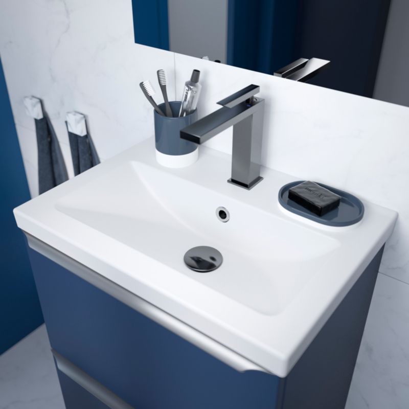 GoodHome Nira slim keramisk møbelvask 12,4 x 36,3 x 50,4 cm