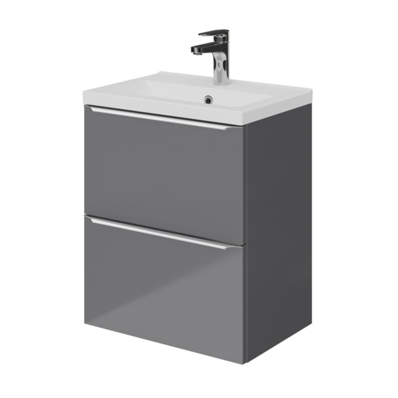 GoodHome Nira slim keramisk møbelvask 12,4 x 36,3 x 50,4 cm