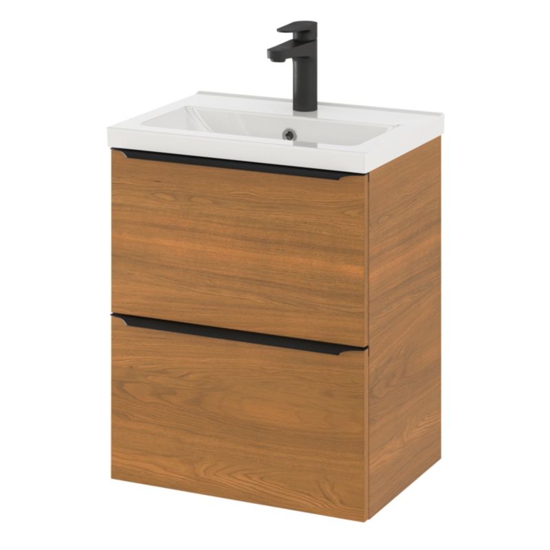 GoodHome Nira slim keramisk møbelvask 12,4 x 36,3 x 50,4 cm