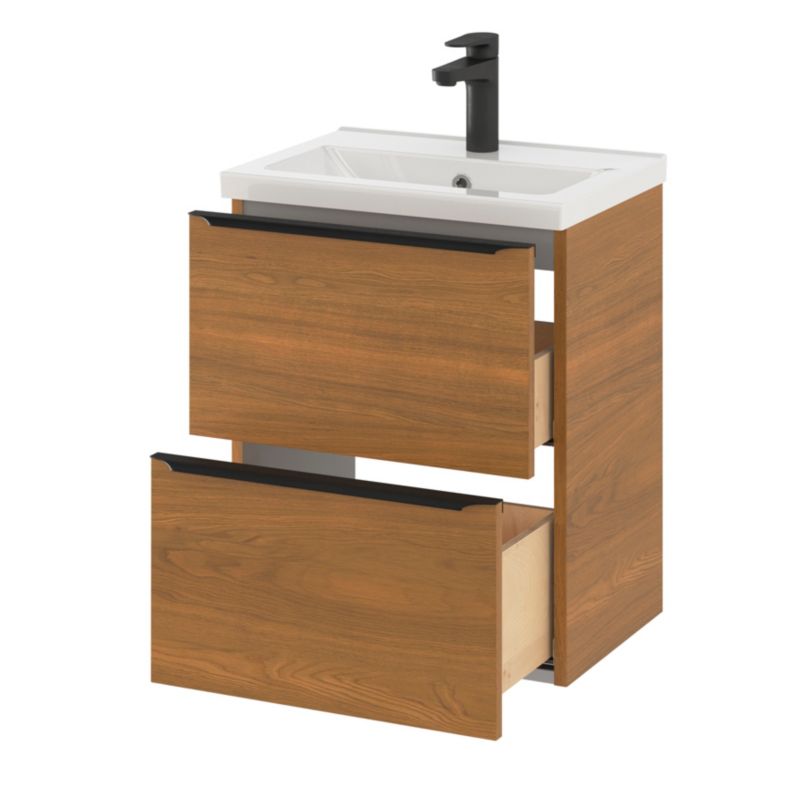 GoodHome Nira slim keramisk møbelvask 12,4 x 36,3 x 50,4 cm