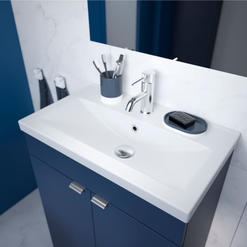 GoodHome Nira slim keramisk møbelvask 12,4 x 36,3 x 60,4 cm