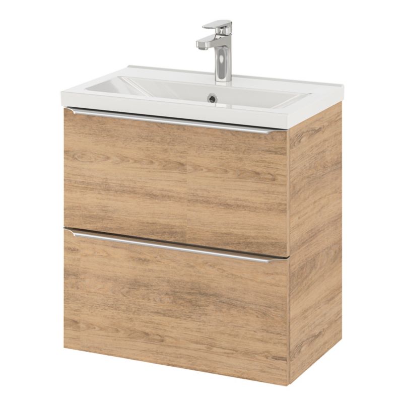 GoodHome Nira slim keramisk møbelvask 12,4 x 36,3 x 60,4 cm