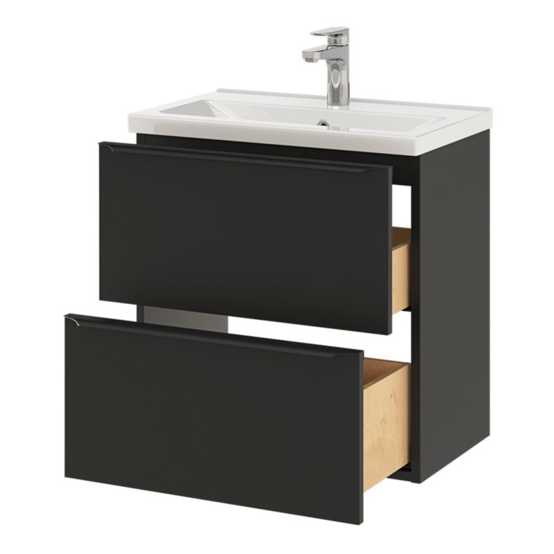 GoodHome Nira slim keramisk møbelvask 12,4 x 36,3 x 60,4 cm