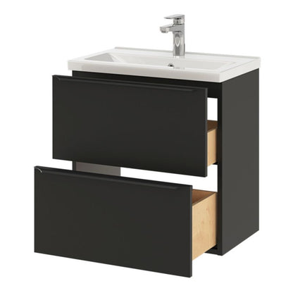 GoodHome Nira slim keramisk møbelvask 12,4 x 36,3 x 60,4 cm