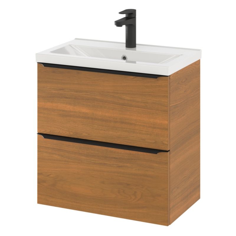 GoodHome Nira slim keramisk møbelvask 12,4 x 36,3 x 60,4 cm