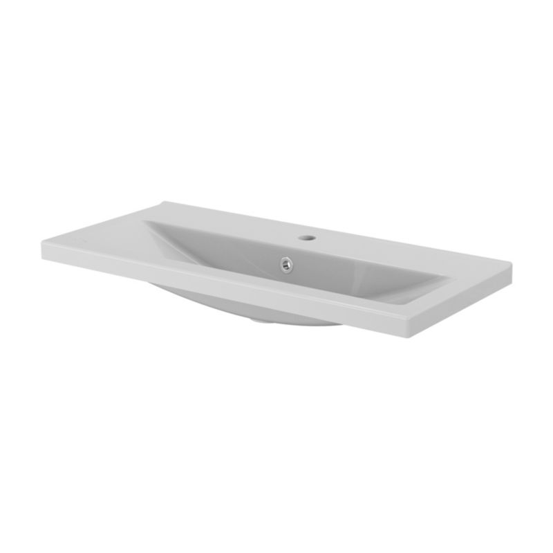 GoodHome Nira slim keramisk møbelvask 12,4 x 36,3 x 80,4 cm