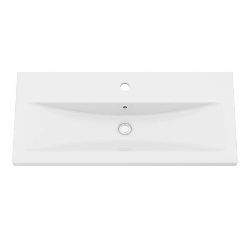 GoodHome Nira slim keramisk møbelvask 12,4 x 36,3 x 80,4 cm