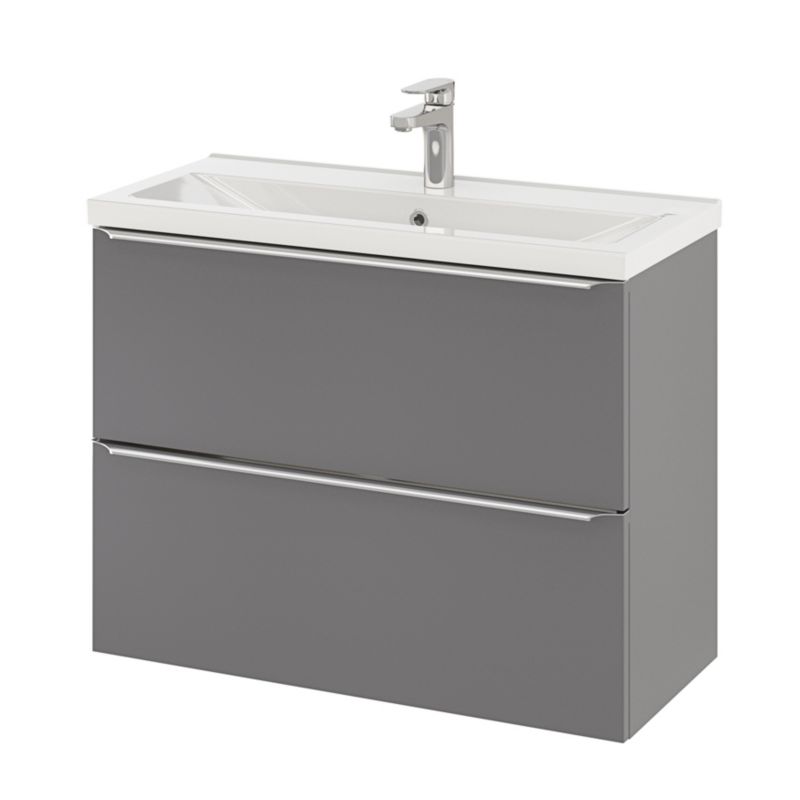 GoodHome Nira slim keramisk møbelvask 12,4 x 36,3 x 80,4 cm