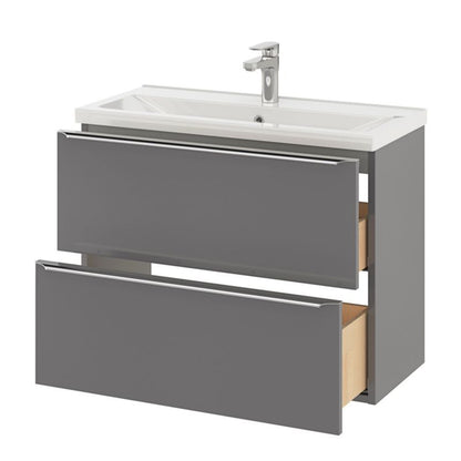 GoodHome Nira slim keramisk møbelvask 12,4 x 36,3 x 80,4 cm