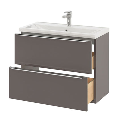 GoodHome Nira slim keramisk møbelvask 12,4 x 36,3 x 80,4 cm