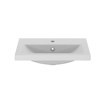 Keramisk Håndvask til Møbel Nira Slim 50,4x36,3x12,4 cm Hvid