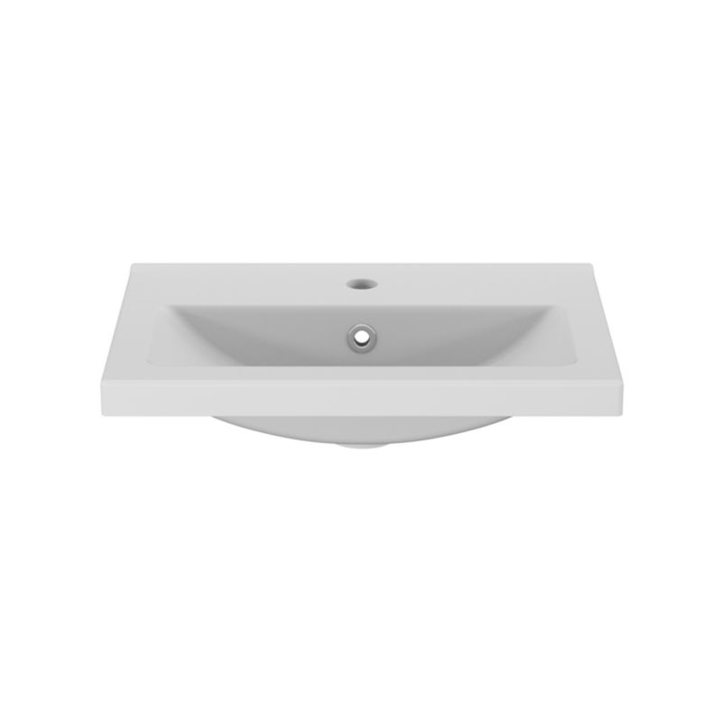 Keramisk Håndvask til Møbel Nira Slim 50,4x36,3x12,4 cm Hvid