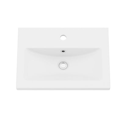 Keramisk Håndvask til Møbel Nira Slim 50,4x36,3x12,4 cm Hvid