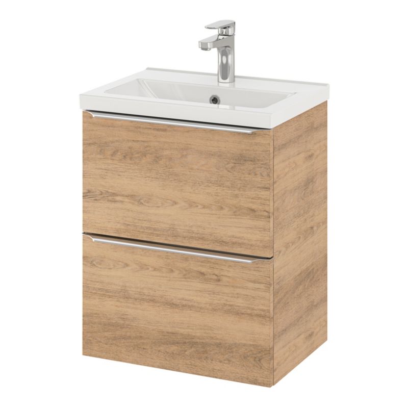 Keramisk Håndvask til Møbel Nira Slim 50,4x36,3x12,4 cm Hvid