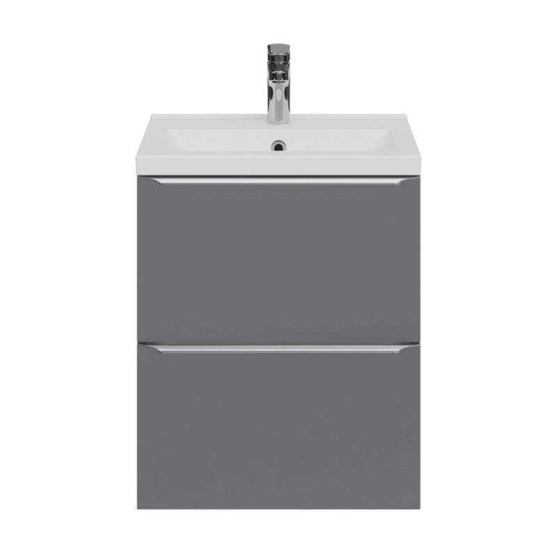 Keramisk Håndvask til Møbel Nira Slim 50,4x36,3x12,4 cm Hvid