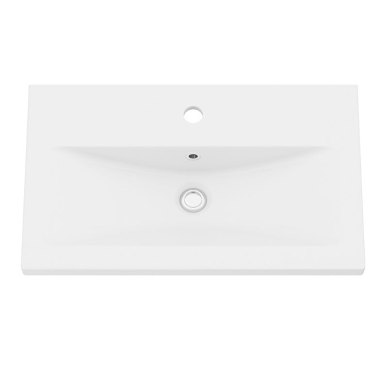 Keramisk Håndvask Slim 60,4 x 36,3 x 12,4 cm Hvid
