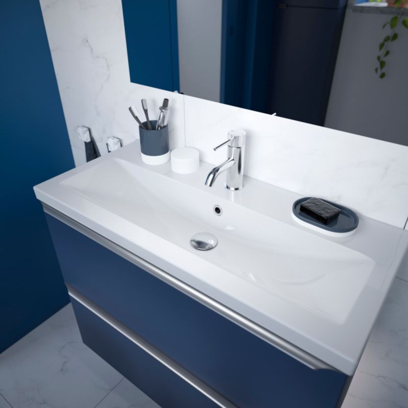 Keramisk Møbelvask Nira Slim 80,4 x 36,3 x 12,4 cm Hvid