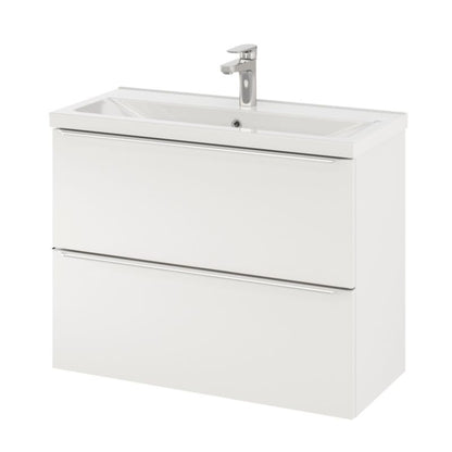Keramisk Møbelvask Nira Slim 80,4 x 36,3 x 12,4 cm Hvid
