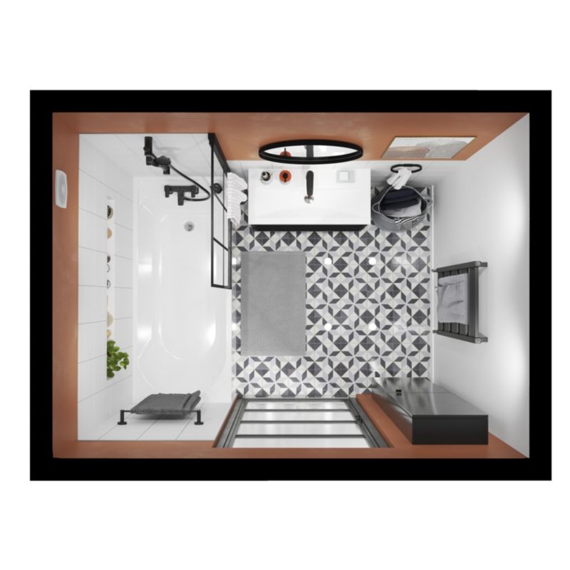 Keramisk Møbelvask Nira Slim 80,4 x 36,3 x 12,4 cm Hvid