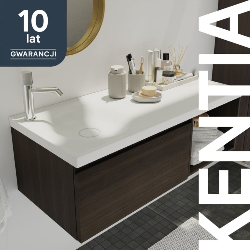 GoodHome Kentia møbelvask 100 cm hvid