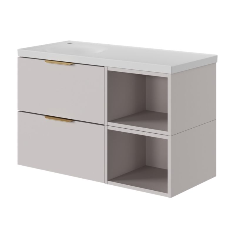 GoodHome Kentia møbelvask 100 cm hvid