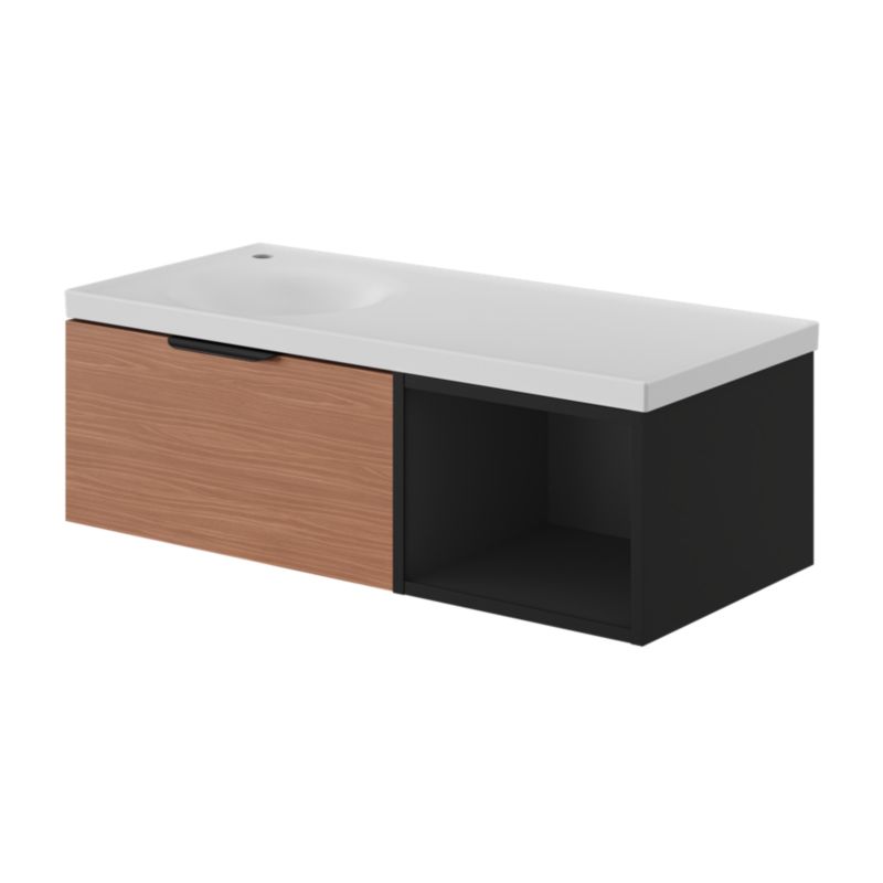 GoodHome Kentia møbelvask 100 cm hvid