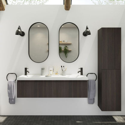 GoodHome Kentia 120 cm hvid bordmonteret vask