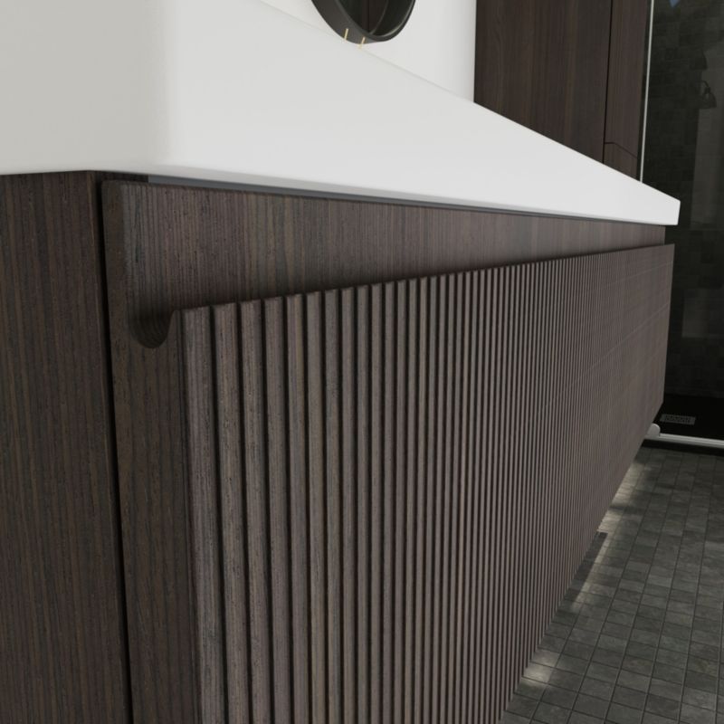 GoodHome Kentia 120 cm hvid bordmonteret vask
