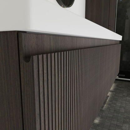 GoodHome Kentia 120 cm hvid bordmonteret vask