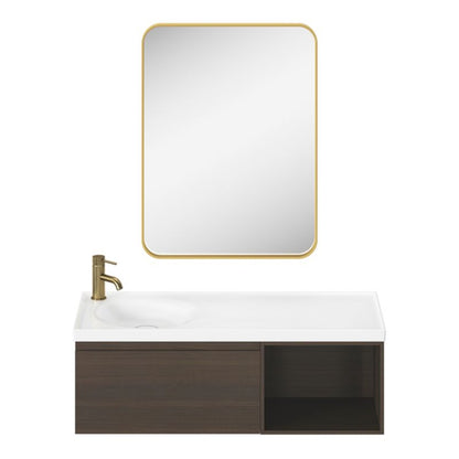GoodHome Kentia 120 cm hvid bordmonteret vask