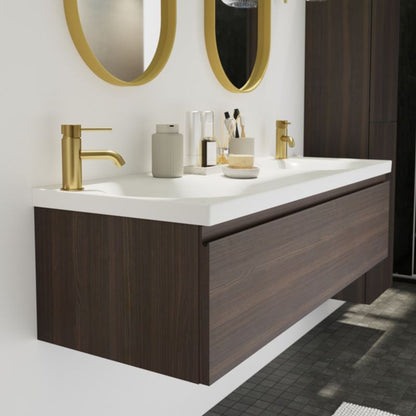 GoodHome Kentia 120 cm hvid bordmonteret vask