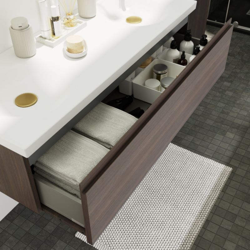 GoodHome Kentia 120 cm hvid bordmonteret vask