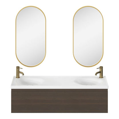 GoodHome Kentia 120 cm hvid bordmonteret vask