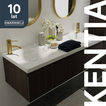 GoodHome Kentia 120 cm hvid bordmonteret vask