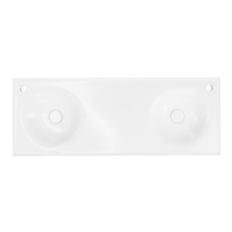 GoodHome Kentia 120 cm hvid bordmonteret vask