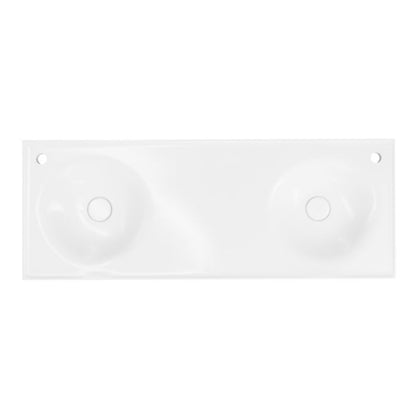 GoodHome Kentia 120 cm hvid bordmonteret vask
