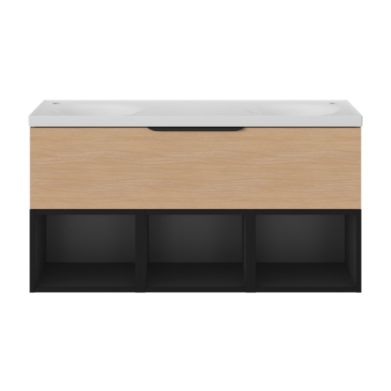 GoodHome Kentia 120 cm hvid bordmonteret vask