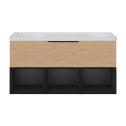 GoodHome Kentia 120 cm hvid bordmonteret vask