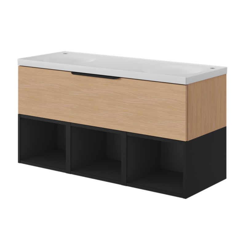 GoodHome Kentia 120 cm hvid bordmonteret vask