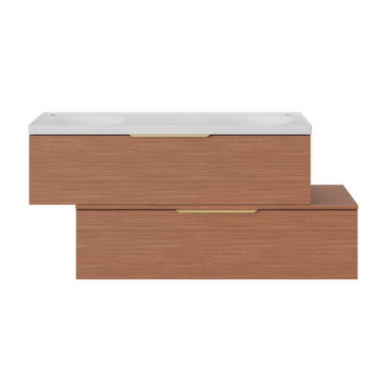 GoodHome Kentia 120 cm hvid bordmonteret vask