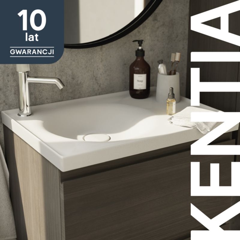 GoodHome Kentia møbelvask 60 cm hvid
