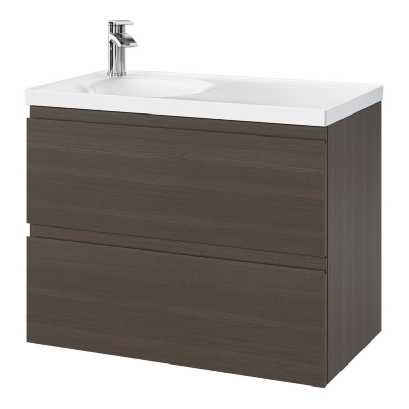GoodHome Kentia møbelvask 80 cm hvid