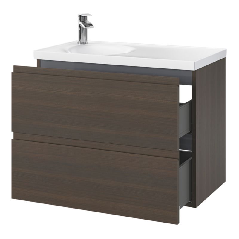 GoodHome Kentia møbelvask 80 cm hvid